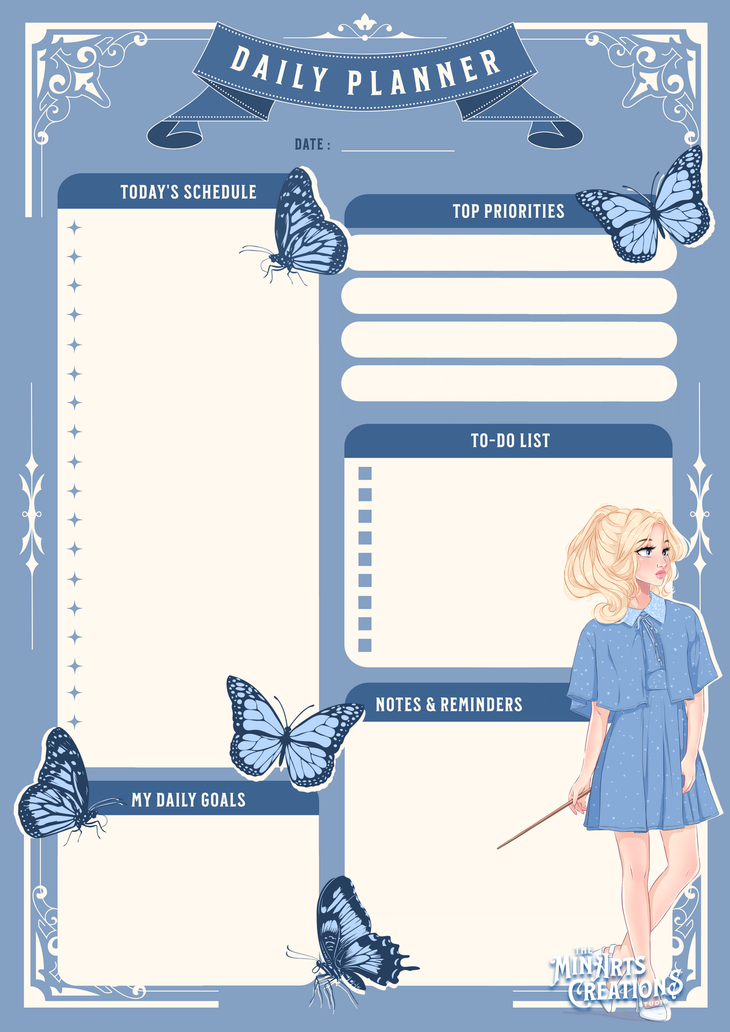 Printable & Digital Daily Planner - Hogwarts Girls Themed