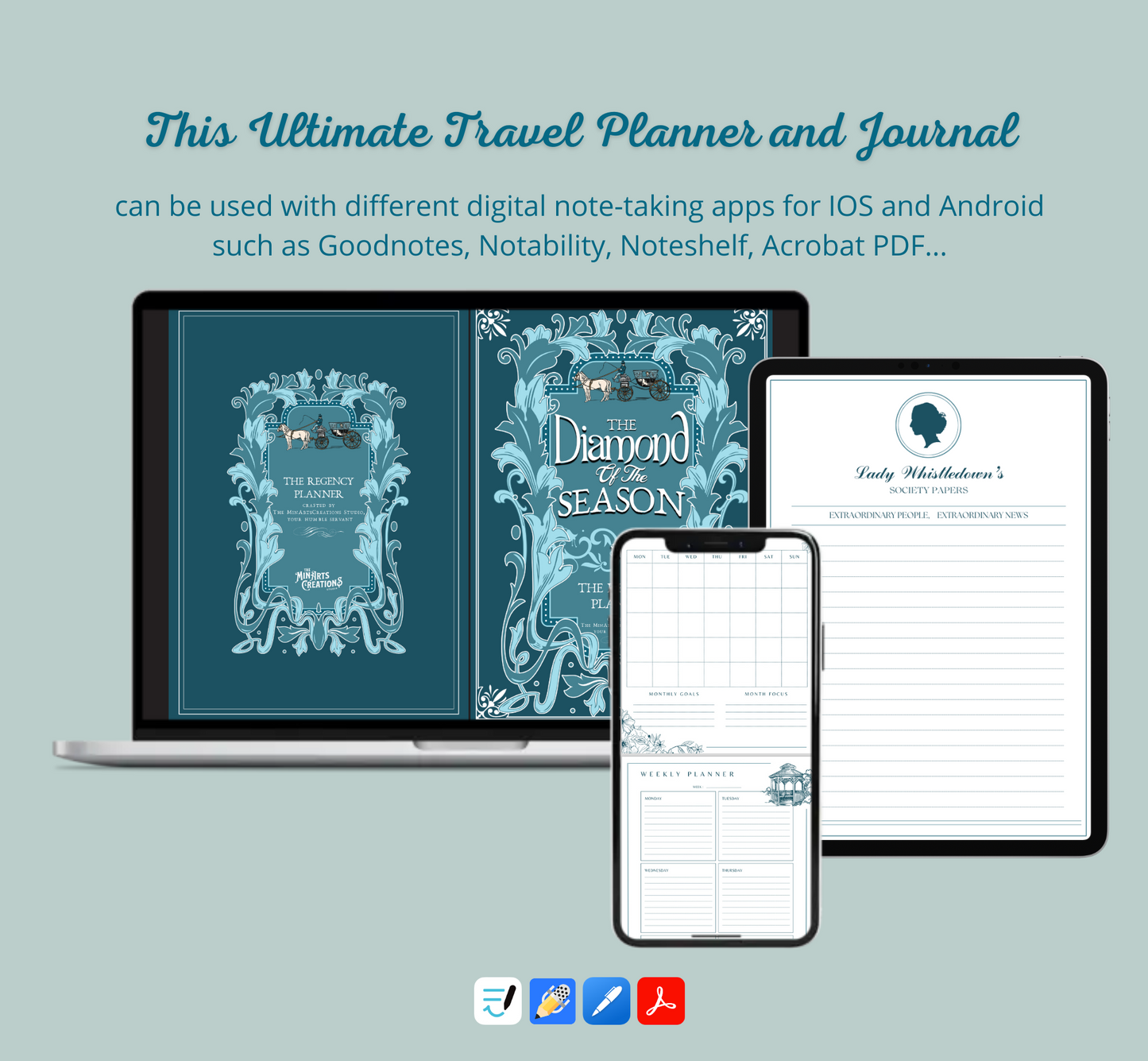 The Ultimate Bridgerton Inspired Digital Planner