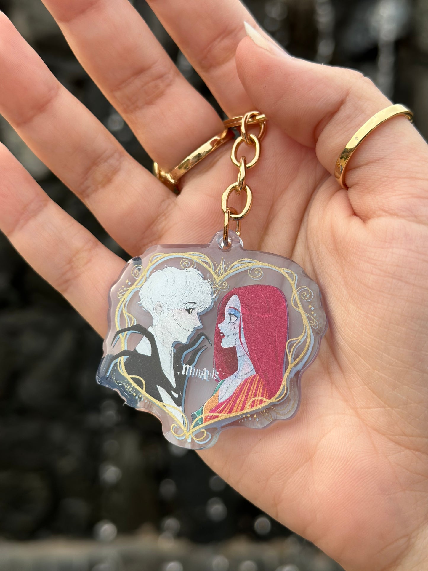 Jack And Sally Keychain