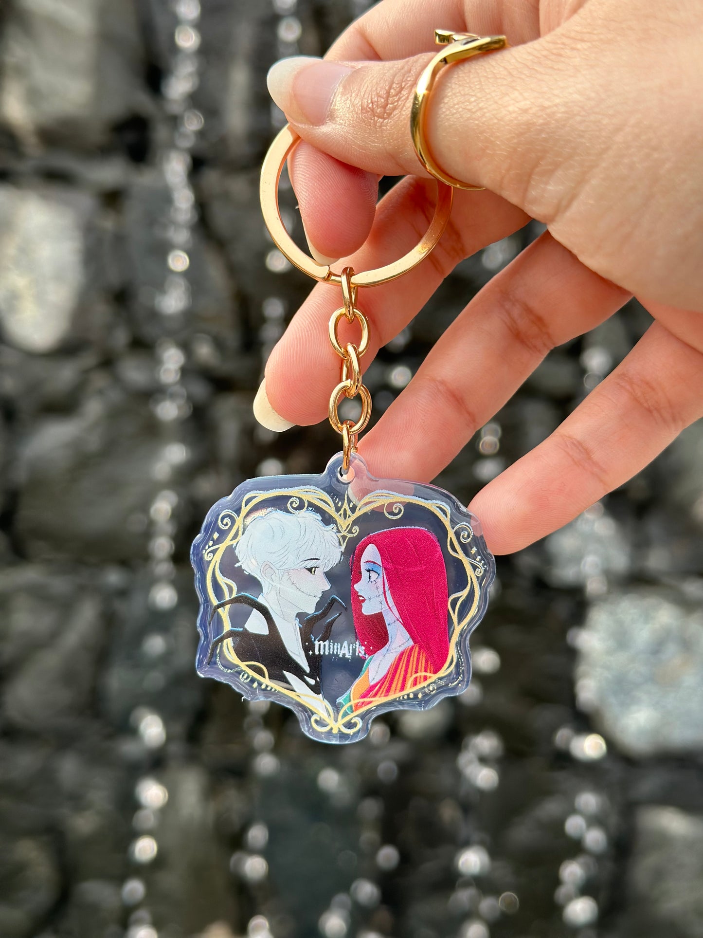 Jack And Sally Keychain